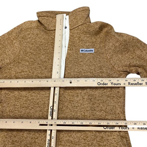 Columbia Women's Small Sweater Weather Fleece Tunic 1/4 Button Camel Brown - Picture 4 of 15